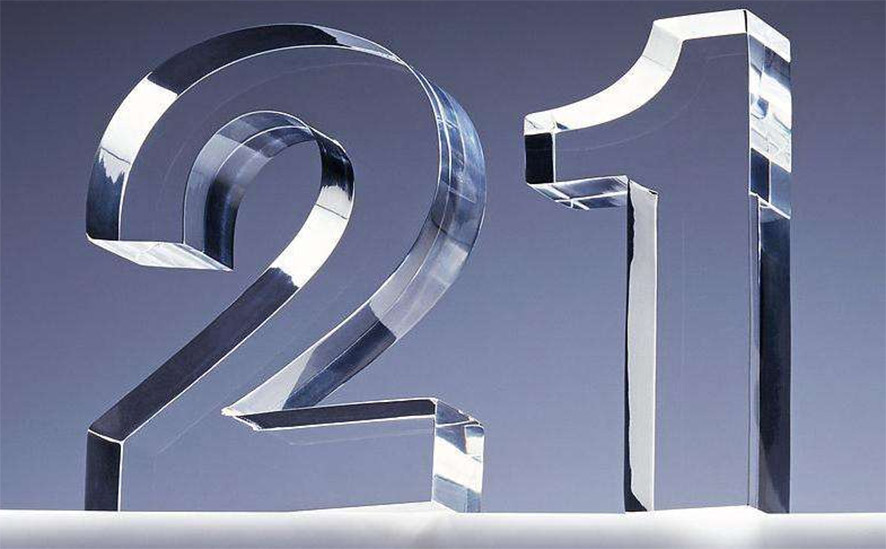 激光切割亞克力水晶字廣告，切割亞克力