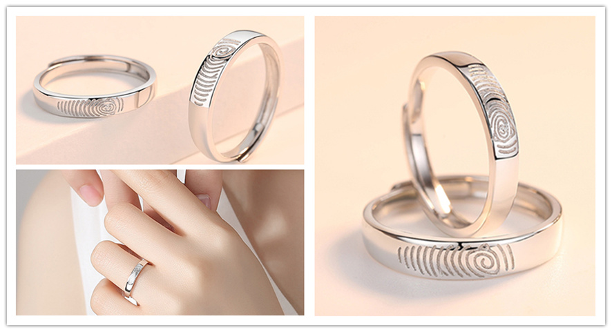 指紋戒指激光雕刻 指紋戒指激光雕刻