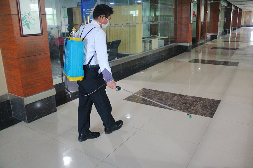 大族粵銘激光辦公區域消毒