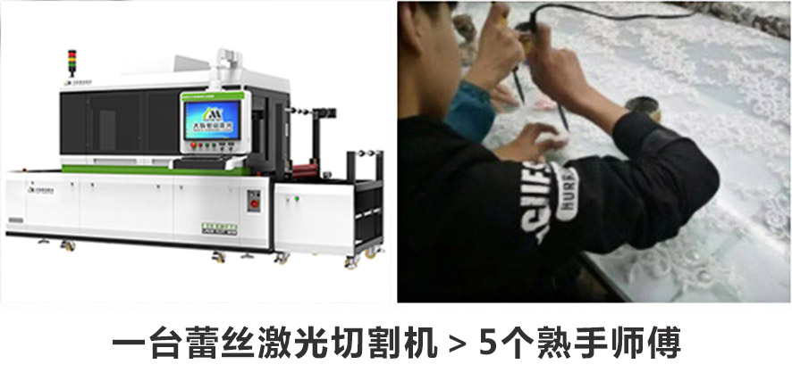 一臺蕾絲激光切割機效率高于5個熟手師傅 一臺蕾絲激光切割機效率高于5個熟手師傅