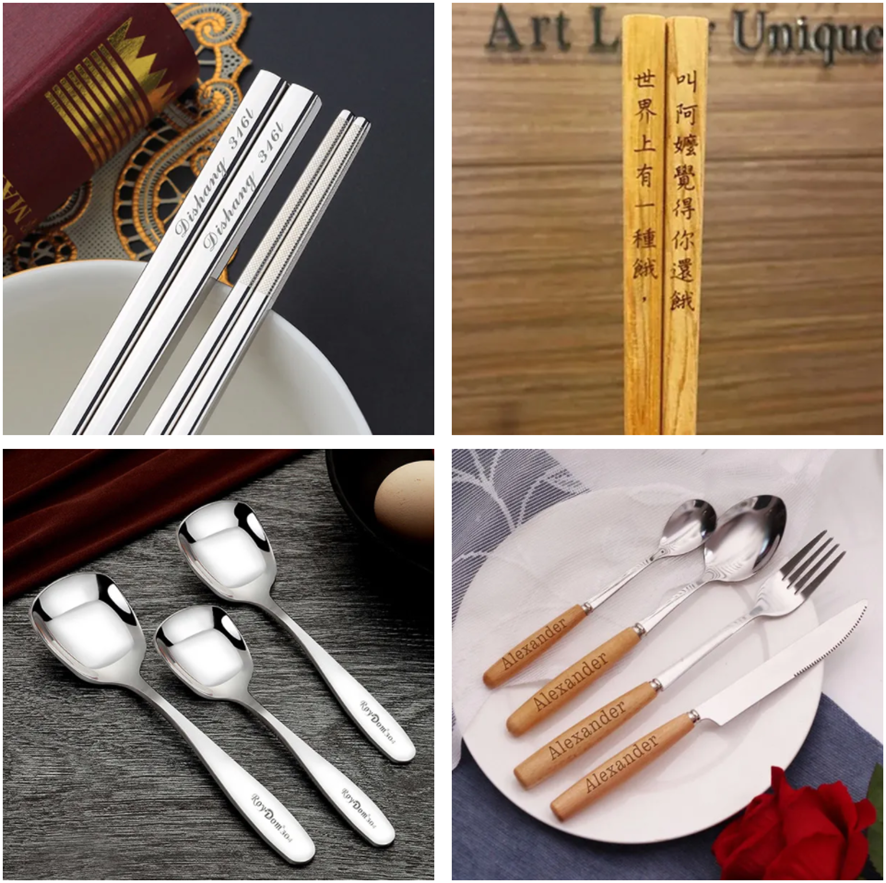 公勺公筷激光打標(biāo) 公勺公筷激光打標(biāo)