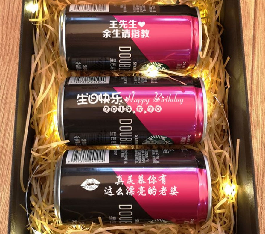 飲料罐激光雕刻，小型激光雕刻機(jī)，擺地?cái)傎u(mài)什么