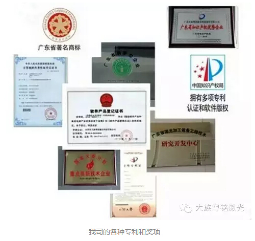 大族粵銘榮獲的獎項