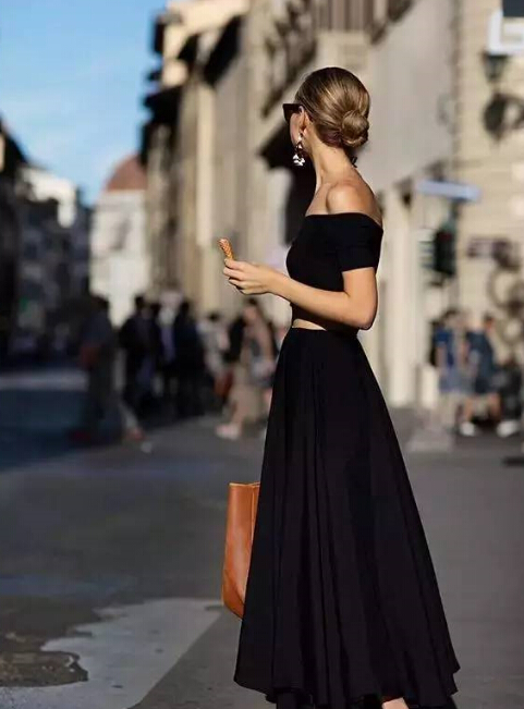 優(yōu)雅女神范及地長裙